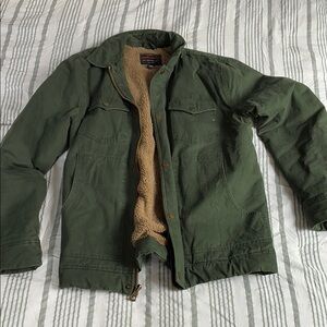 Men's Green Jacket with Sherpa Lining